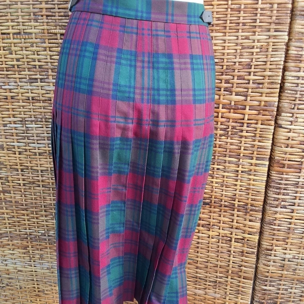 James Pringle Weavers True Tartan Wool Blend Skirt/ Kilt 10 NWT